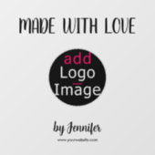 Autocollant Pour Fenêtre Fabriqué Avec Amour Moderne Professionnel Logo Per (Feuille)