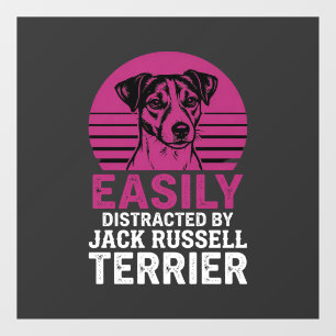 Autocollant Pour Fenêtre Facilement Distrait Par Jack Russell Terrier