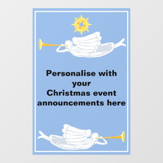 Autocollant Pour Fenêtre Faire-part des anges de Noël (Feuille)