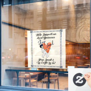 Autocollant Pour Fenêtre Faire ses achats en petit commerces, soutenir les 