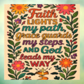 Autocollant Pour Fenêtre Faith Lights My Path Christian Art - Inspirational (Feuille 3)