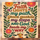Autocollant Pour Fenêtre Faith Lights My Path Christian Art - Inspirational (Feuille 2)