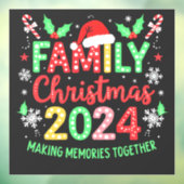 Autocollant Pour Fenêtre Famille Noël 2024 Xmas Family Matching (Feuille 3)