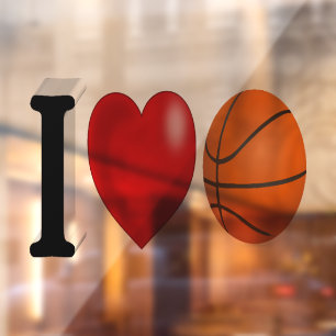 Autocollant Pour Fenêtre Fan de basket-ball