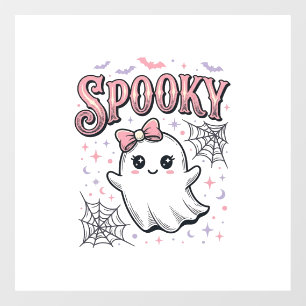 Autocollant Pour Fenêtre Fantôme Mignon Effrayant Design de Chemise Hallowe
