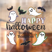 Autocollant Pour Fenêtre Fantômes et chauves-souris en mouvement Halloween  (Feuille 2)