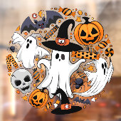 Autocollant Pour Fenêtre Fantômes Monstres mignons Éffrayants et Déplaisant (Feuille 2)