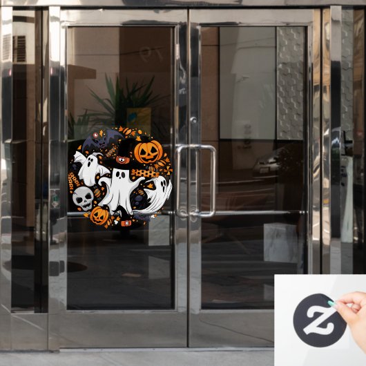 Autocollant Pour Fenêtre Fantômes Monstres mignons Éffrayants et Déplaisant (Porte de bureau)