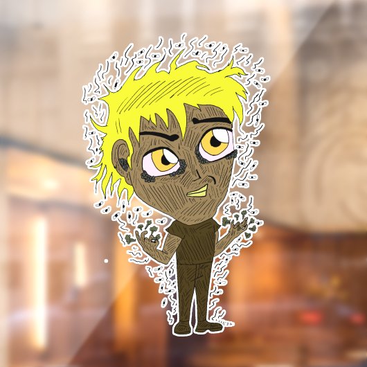 Autocollant Pour Fenêtre Farty Fingers Chibi (Feuille 2)