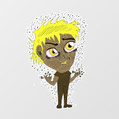 Autocollant Pour Fenêtre Farty Fingers Chibi (Feuille)