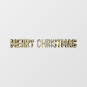 Autocollant Pour Fenêtre Faux Gold Foil Letting Joyeux Noël (Feuille)