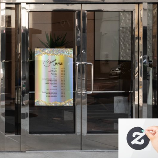 Autocollant Pour Fenêtre Faux Gold Iridescente Parties scintillant Foil Ser (Porte de bureau)