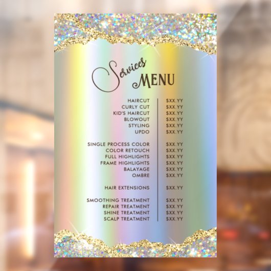Autocollant Pour Fenêtre Faux Gold Iridescente Parties scintillant Foil Ser (Feuille 2)