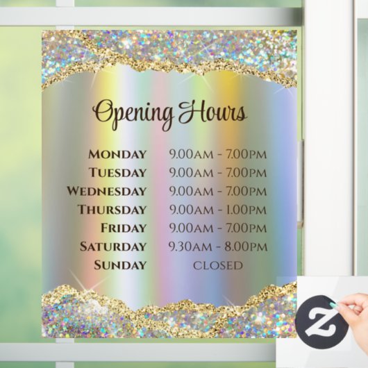 Autocollant Pour Fenêtre Faux Iridescente Gold Foil Parties scintillant Heu (Maison)