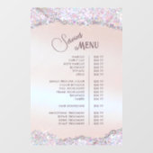 Autocollant Pour Fenêtre Faux Iridescente Parties scintillant rose Foil Ser (Feuille)