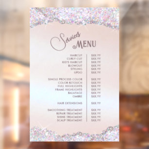 Autocollant Pour Fenêtre Faux Iridescente Parties scintillant rose Foil Ser