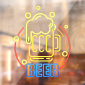 Autocollant Pour Fenêtre Faux Neon Beer Stein Foam Générique (Feuille 2)