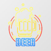 Autocollant Pour Fenêtre Faux Neon Beer Stein Foam Générique (Feuille)