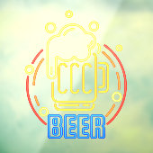Autocollant Pour Fenêtre Faux Neon Beer Stein Foam Générique (Feuille 3)
