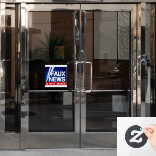 Autocollant Pour Fenêtre Faux News (Porte de bureau)