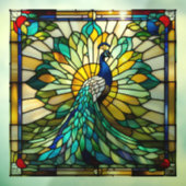 Autocollant Pour Fenêtre Faux Verre tendu Peacock l (Feuille 3)