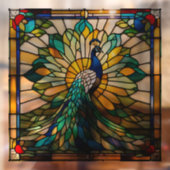 Autocollant Pour Fenêtre Faux Verre tendu Peacock l (Feuille 2)