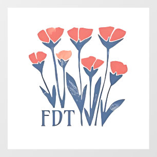 Autocollant Pour Fenêtre FDT Floral Wreath Subtle Feminine Boho Anti-Trump