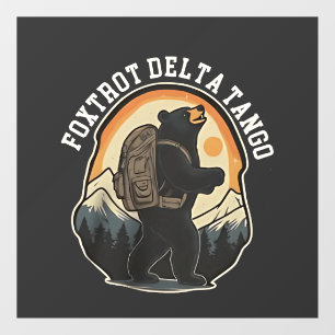 Autocollant Pour Fenêtre FDT résister à l'ours Foxtrot Delta Tango