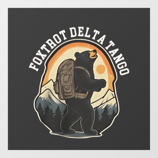 Autocollant Pour Fenêtre FDT résister à l'ours Foxtrot Delta Tango (Feuille)