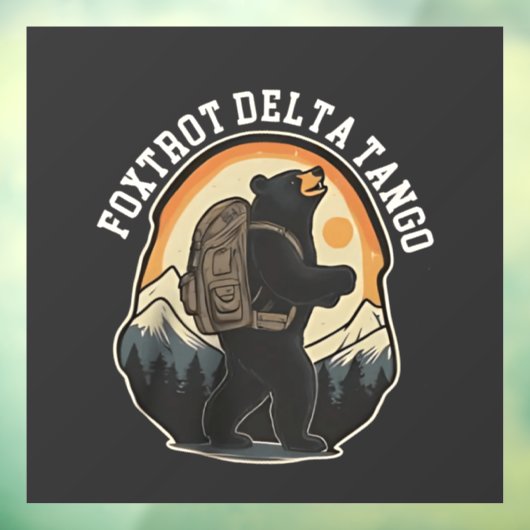 Autocollant Pour Fenêtre FDT résister à l'ours Foxtrot Delta Tango (Feuille 3)