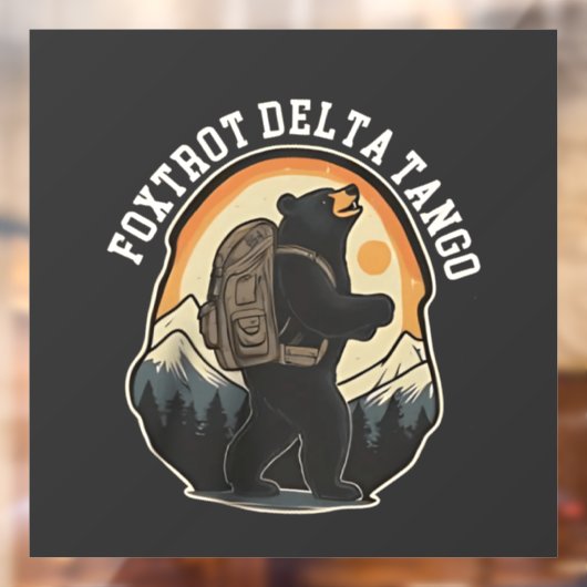 Autocollant Pour Fenêtre FDT résister à l'ours Foxtrot Delta Tango (Feuille 2)