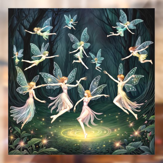 Autocollant Pour Fenêtre Féeries de danse forestière enchantées (Feuille 2)