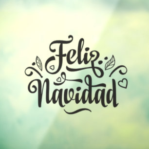 Autocollant Pour Fenêtre Feliz Navidad Accueillant clients au magasin 