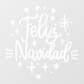 Autocollant Pour Fenêtre Feliz Navidad, Clôture de fenêtre de Noël en espag (Feuille)