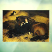 Autocollant Pour Fenêtre Femme et Cheval (Feuille 3)