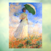 Autocollant Pour Fenêtre Femme Monet avec un parasol face droit (Feuille 3)