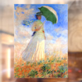 Autocollant Pour Fenêtre Femme Monet avec un parasol face droit (Feuille 2)