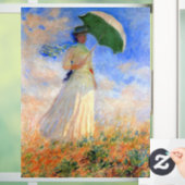 Autocollant Pour Fenêtre Femme Monet avec un parasol face droit (Maison)