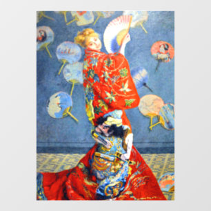 Autocollant Pour Fenêtre Femme Monet en costume japonais