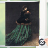 Autocollant Pour Fenêtre Femme Monet en robe verte (Maison)