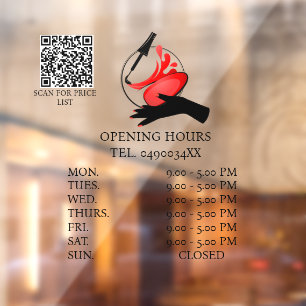 Autocollant Pour Fenêtre Fenêtre Chic Noir Nail Technicien