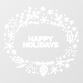 Autocollant Pour Fenêtre Fenêtre de cadre d'hiver de texte modifiable (Feuille)