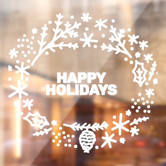 Autocollant Pour Fenêtre Fenêtre de cadre d'hiver de texte modifiable (Feuille 2)