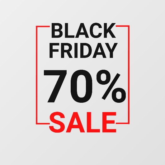 Autocollant Pour Fenêtre Fenêtre de magasin moderne Black Vendredi Vente Fe (Feuille)