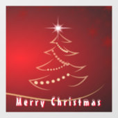 Autocollant Pour Fenêtre Fenêtre de Noël Cling Beau arbre de Noël (Feuille)