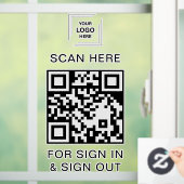 Autocollant Pour Fenêtre Fenêtre de réception de visiteur employé avec code (Maison)