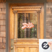 Autocollant Pour Fenêtre Fenêtre de script Hippie super (Porte d'accueil)