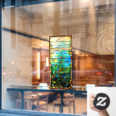 Autocollant Pour Fenêtre Fenêtre en verre tendu à l'étoile (Fenêtre de café)