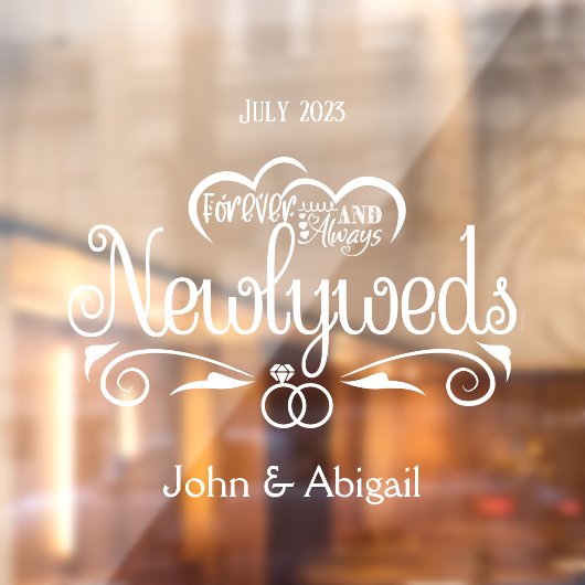 Autocollant Pour Fenêtre Fenêtre Personnalisée Des Nouveaux Mariés Pour Tou (Feuille 2)