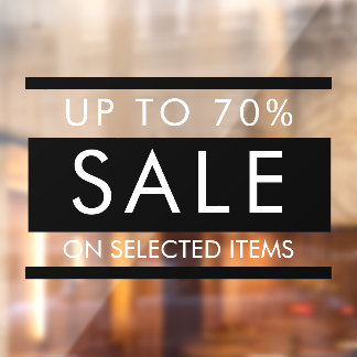 Autocollant Pour Fenêtre Fenêtre Personnalisée Tous les textes modifiables 